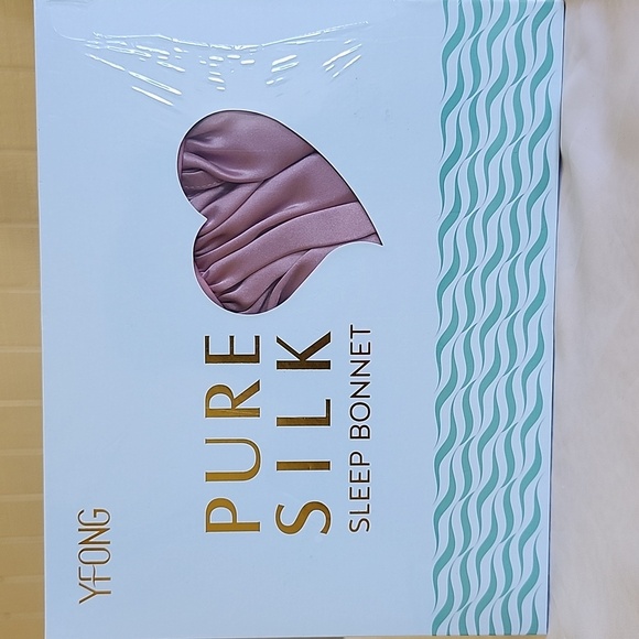 YFONG Pure Mulberry Silk Sleep Bonnet Double Layer Breathable Healthy Hair - Picture 1 of 5